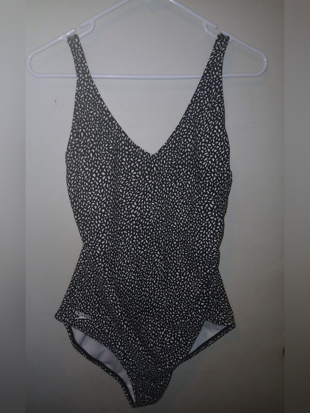 Speedo Black & White Printed One-Piece Swimsuit